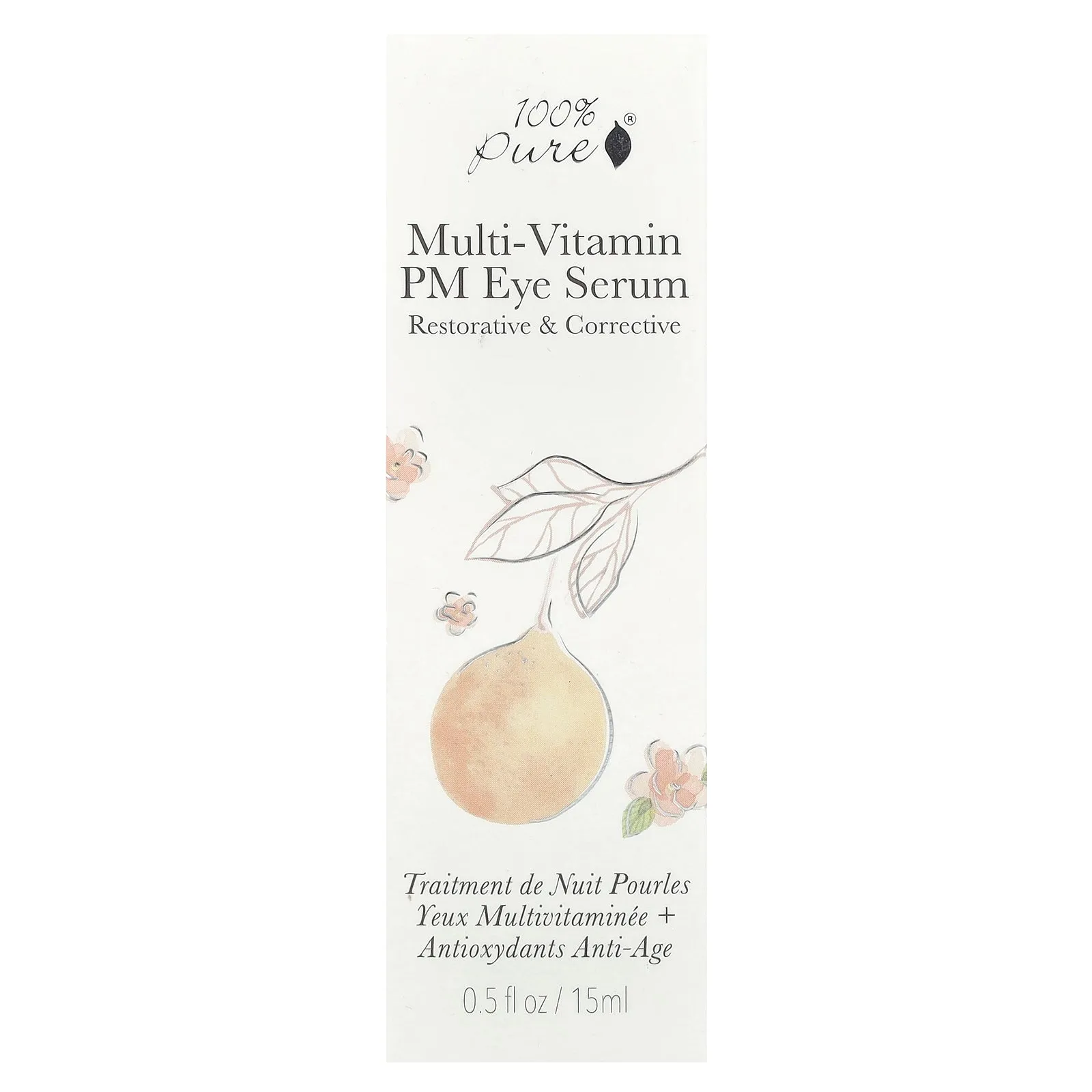 100% Pure, Multi-Vitamin PM Eye Serum, 0.5 fl oz (15 ml)