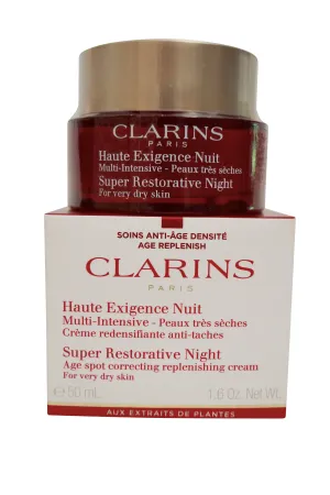 Clarins Super Restorative Night Age Spot Correcting Replenishing Cream, 1.6 Oz