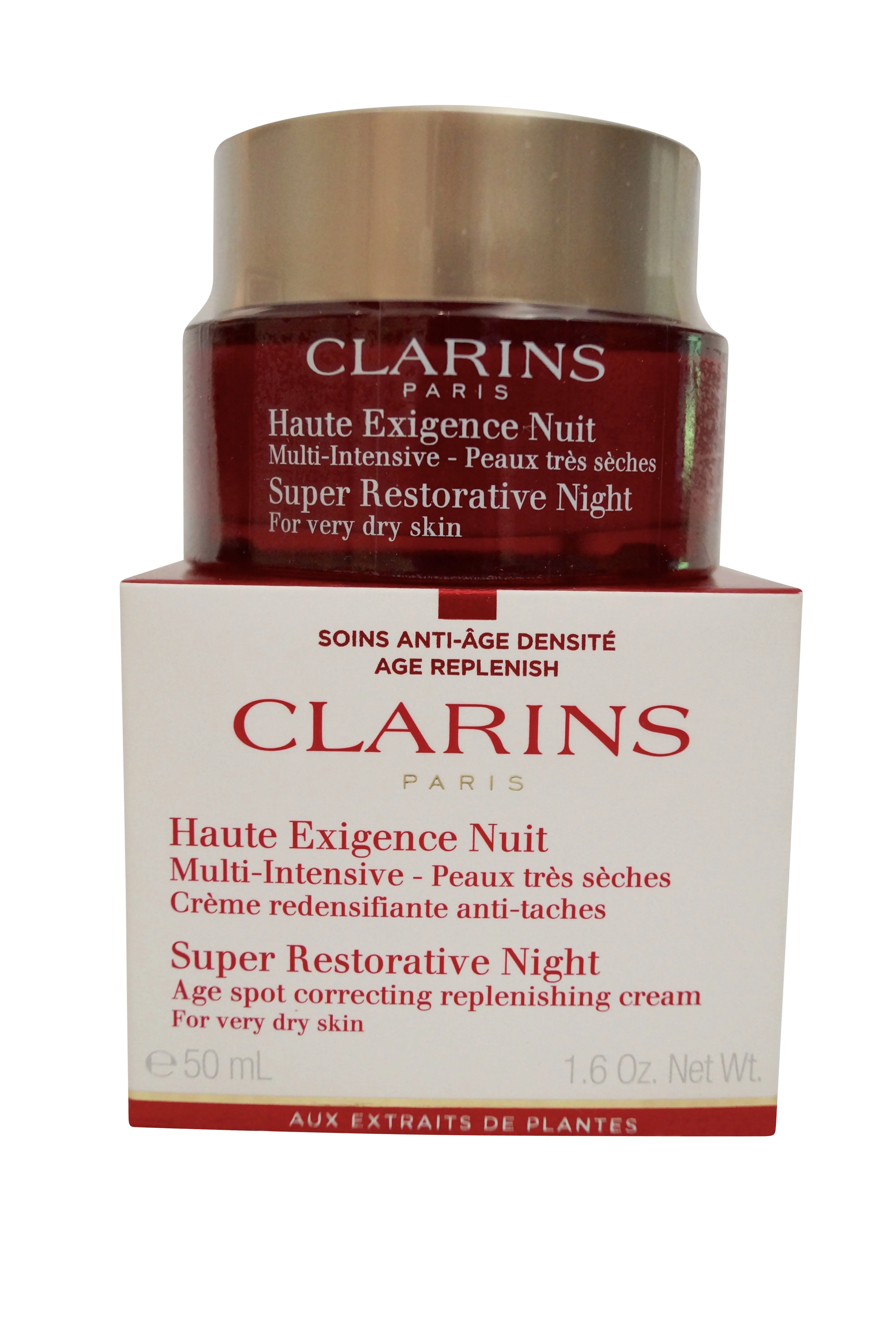 Clarins Super Restorative Night Age Spot Correcting Replenishing Cream, 1.6 Oz