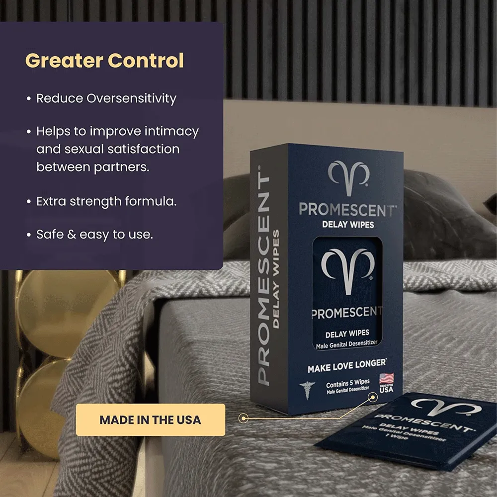 Promescent Delay Wipes For Men (15 ct.)