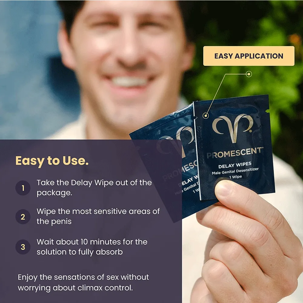 Promescent Delay Wipes For Men (15 ct.)